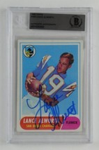 Lance Alworth Signed Football Card 1968 Topps #193 Slabbed Beckett COA Chargers - £157.79 GBP