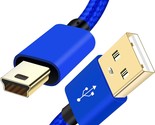 Mini Usb Cable Braided 6Ft Type A Male To Mini B Cable Data Charging Cor... - £10.21 GBP