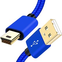 Mini Usb Cable Braided 6Ft Type A Male To Mini B Cable Data Charging Cord For Go - £10.22 GBP