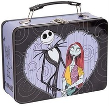 Nightmare Before Christmas - Jack &amp; Sally Tin Tote Lunchbox - $454.56 MXN