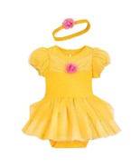 Disney Store Beauty and the Beast Belle Baby Bodysuit Costume Set Sz 12-... - £27.64 GBP