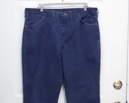 Wrangler 36 x 30 Mens Dark Blue Denim Regular Leg 5 Pocket Style Jeans - £7.94 GBP