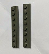 LEGO Dark Gray 1x8 Door Rail Plate Lot of 2 Pieces (Part 4510) - £0.78 GBP