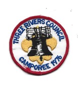 Vintage BSA patch-Three Rivers Council Camporee 1976-3 inch Round - $111.95 MXN