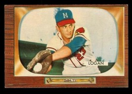 Vintage 1955 Baseball Card Bowman #180 Johnny Logan Shortstop Milwaukee Braves - £6.62 GBP