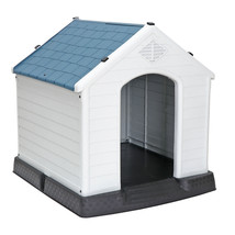 Blue Roof Insulated Dog House Large Waterproof Dog Kennel Shelter Indoor Outdoor - £94.31 GBP
