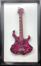 Em Zax Électrique Guitare Peint Acrylique Encadré Rock Et Rouleau Musical Bord - £1,481.95 GBP