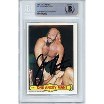Jesse Ventura Signed 1985 Topps WWF WWE Autograph Beckett BGS On-Card Auto Slab - £141.00 GBP