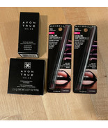 Lot Of 4 Avon True Color Dazzle Drops, Maybelline Liner 165, Eyeshadow Duo - £9.50 GBP