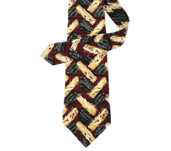 Robert Talbott Omaggio 2 Mens Tie Abstract Pineapple Fruit Red Silk Italy - $17.00