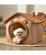 Dog House Kennel Pet Dog Cat Bed for Small Dogs Winter Warm Plush Cat Be... - £46.39 GBP
