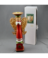 Kathe Wohlfahrt Advent Candleholder Christmas Angel 17 Inch Wood Germany - $365.96 MXN