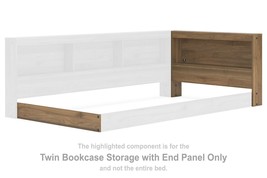 Deanlow - Honey - Twin Bookcase Storage with End Panel - $1,633.07 MXN
