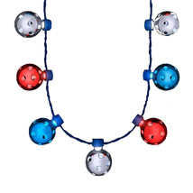 Independence Day Disco Fireworks Pendant Necklace Adjustable Size 24-26 ... - $519.61 MXN