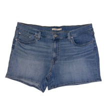 Levis Medium Wash Mid Length Blue Jean Denim Shorts Womens 34 - £12.76 GBP
