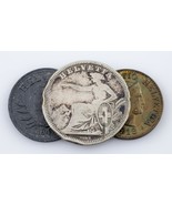 1861-1944 Suisse Pièce de Monnaie Lot (3pcs) 2 Rappen À 1 Frankenstein (... - $55.06