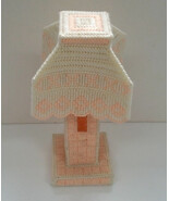 Handmade plastic canvas needlepoint lamp flashlight holder desk light decor - €17,15 EUR