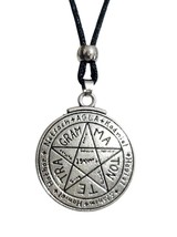 Tetragrammaton Pendant Necklace Pentagram Occult Golden Dawn Pentacle Bead Cord - £6.53 GBP