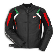 Ducati Corse C3 Leather Motorcycle Motorbike Jacket Tricolor Tricolour NEW - $199.00