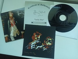 Signed Numbered 697/750 RONNIE WOOD ROLLING STONES Lithograph+7&quot;SP Set w... - £619.17 GBP