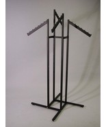 4 WAY SQUARE TUBE RACK WITH 4 WATERFALL FLAG ARMS-TEXT BLK-Lot of 1 - $139.95