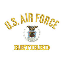 US AIR FORCE EMBROIDERED POLO SHIRT USAF RETIRED  Army Military Embroidery - £27.32 GBP