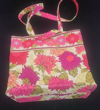 Vera Bradley &quot;Hello Dahlia!&quot; Retired Floral Print Purse Tote 10449-057 EUC - $19.99
