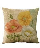 Handcrafted ~ Vintage Spring Flower ~ Decorative Pillow Cover ~ 18&quot; Squa... - €25,89 EUR