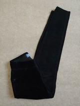 Old Navy Rockstar Velvet Pants Womens Size 0 Petite Black Skinny Leg Stretch - £18.55 GBP