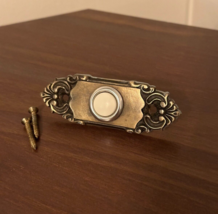 Heath Zenith Pushbutton Wired Doorbell Antique Brass Recessed Mount - £7.91 GBP