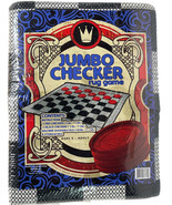 Jumbo Checker Rug Board Game Play Set, 3In 24 Checkers Pieces, New - £10.09 GBP