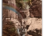 Rainbow Falls Temple Cascade Watkins Glen NY UNP Albertype DB Postcard W19 - £3.90 GBP