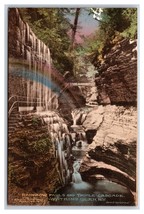 Rainbow Falls Temple Cascade Watkins Glen NY UNP Albertype DB Postcard W19 - £3.91 GBP
