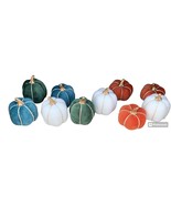 10 new 3&quot; Velvet Pumpkins in sealed package of fall decor colors Target - $13.03 CAD