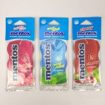 (Lot of 3) Mentos Pure Fresh Auto Air Fresheners Cool Mint Cherry Bubble Gum - £10.27 GBP