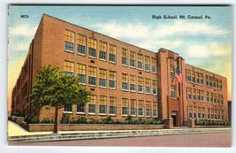Shamokin High School Building Pennsylvania Linen Postcard Unused Vintage PA - £7.46 GBP