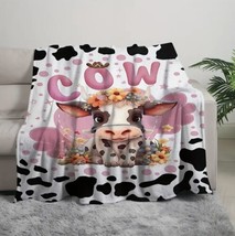 1pc Cartoon Cow Throw Blanket. 51”x63”. Ultra Soft. NWT. - £27.68 GBP