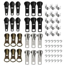 24 Pcs #5 #7 Zipper Sliders Replacement Zipper Pull Repair Kit Includes ... - £11.81 GBP