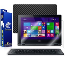 Armorsuit Aspire Switch 12 Screen Protector + Black Carbon Fiber Skin Usa - £45.55 GBP