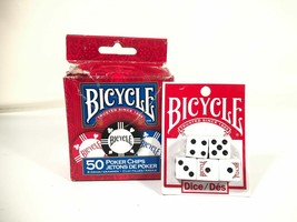 Bicycle 50 Clay Filed Tournoi Feel Poker Puces 5 Dés Lot - $17.96