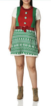 Blizzard Bay Womensp Sz 3X Christmas Santa Tunic Sweater Dress Green NEW - £9.48 GBP