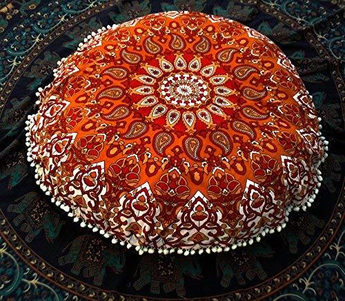 Traditional Jaipur Star Mandala Floor Cushions, Decorative Throw Pillowcases 32" - £15.63 GBP
