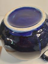Pitcher Ceramic Cobalt Blue Gilded VTG image 6