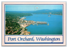 Port Orchard, Washington Aerial View Marina Waterfront Postcard Unposted - £3.82 GBP