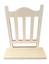 Wooden Wall Shelf Chair Back Design White Finish 12.25&quot; Tall 11 x 4 Shelf Size - £7.15 GBP