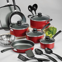 Tramontina Primaware 18 Piece Non-Stick Cookware Set, Red - £69.58 GBP