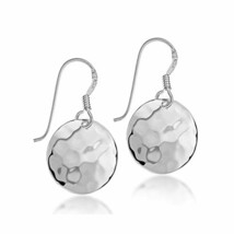 Tuscany Silver Sterling Silver Hammered Round Drop Earrings  - $1,343.92 MXN
