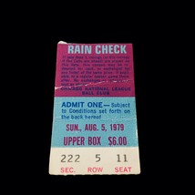 Vintage 08/05/79 Cubs Cardinals Baseball Ticket Stub Buckner HR &amp; Double - £22.49 GBP
