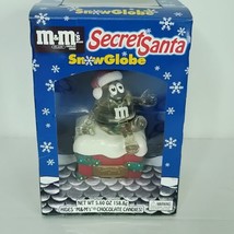 M&amp;Ms Secret Santa Snow Globe Vintage 90’s Christmas Holiday Snow Globe N... - $19.79