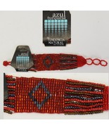Handmade Bracelet Azul Turquesa by Tendencia Natural Red Black  Art to Wear - $449.29 MXN